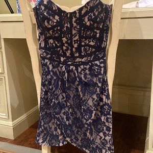 Navy lace dress